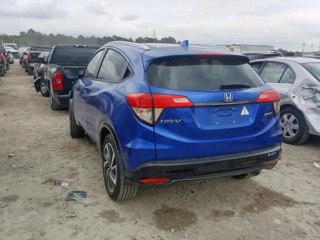 3CZRU5H18KG700993 - 2019 HONDA HR-V SPORT BLUE photo 3