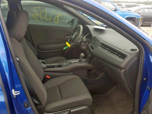 3CZRU5H18KG700993 - 2019 HONDA HR-V SPORT BLUE photo 5