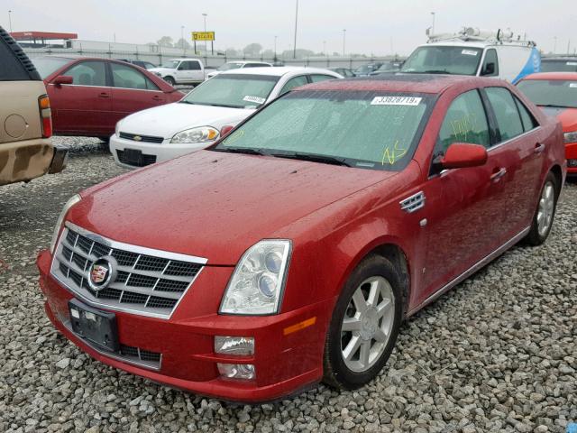 1G6DZ67A580189378 - 2008 CADILLAC STS RED photo 2