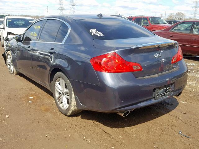 JN1DV6AR1CM860122 - 2012 INFINITI G25 GRAY photo 3