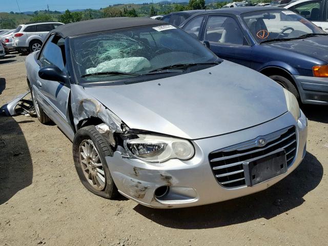 1C3EL55R64N385160 - 2004 CHRYSLER SEBRING LX SILVER photo 1