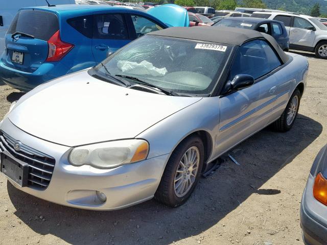 1C3EL55R64N385160 - 2004 CHRYSLER SEBRING LX SILVER photo 2