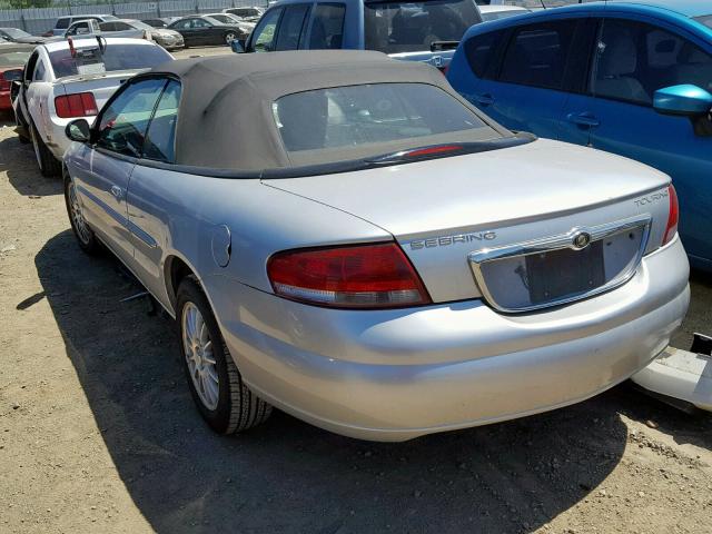 1C3EL55R64N385160 - 2004 CHRYSLER SEBRING LX SILVER photo 3