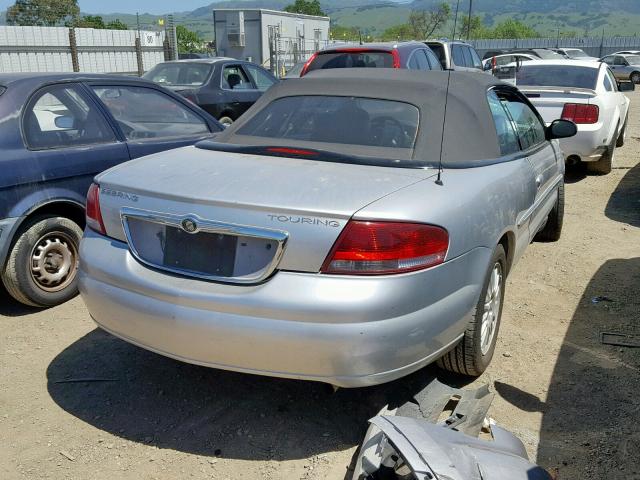 1C3EL55R64N385160 - 2004 CHRYSLER SEBRING LX SILVER photo 4