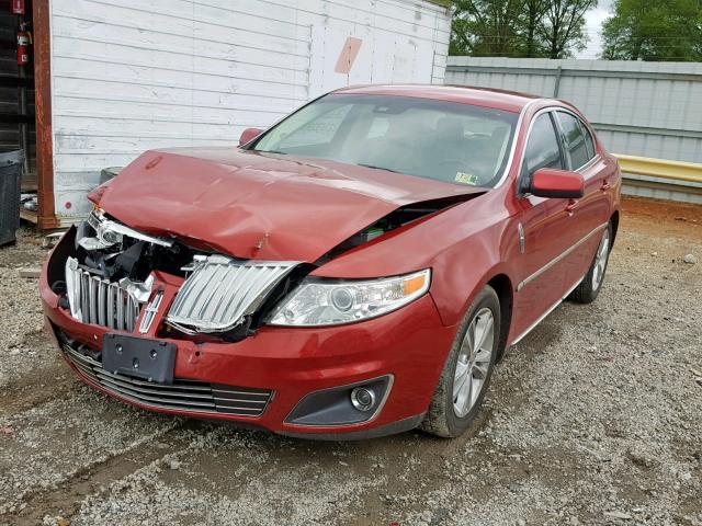 1LNHL9DR3BG604817 - 2011 LINCOLN MKS BURGUNDY photo 2