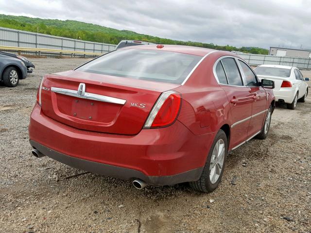 1LNHL9DR3BG604817 - 2011 LINCOLN MKS BURGUNDY photo 4