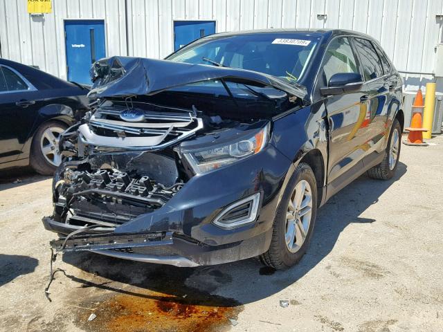 2FMPK3J85JBB23254 - 2018 FORD EDGE SEL BLACK photo 2