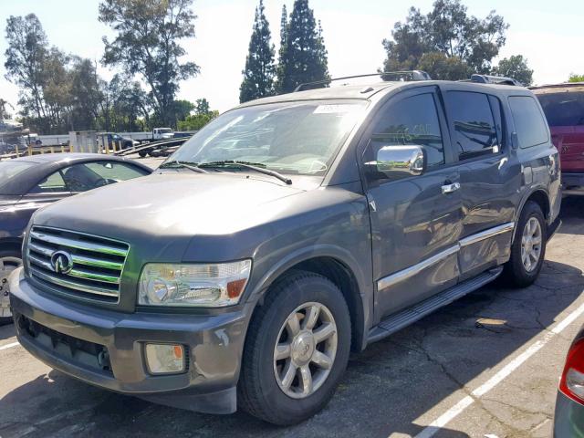 5N3AA08A36N811496 - 2006 INFINITI QX56 GRAY photo 2