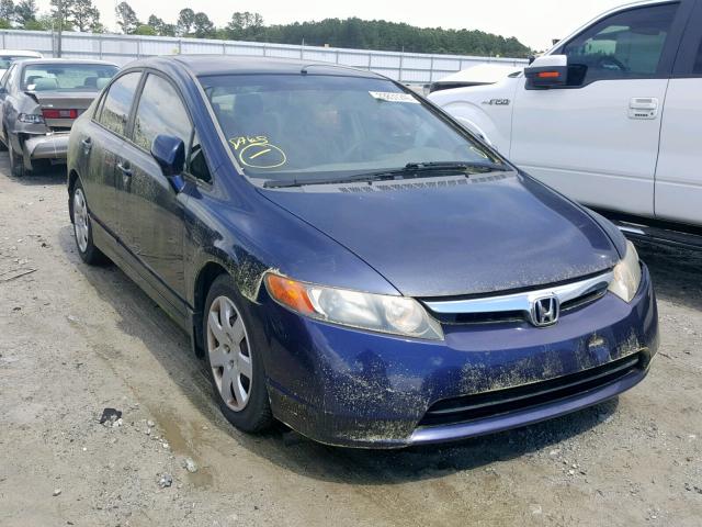 1HGFA16566L058204 - 2006 HONDA CIVIC LX BLUE photo 1