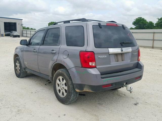 4F2CZ06158KM28665 - 2008 MAZDA TRIBUTE S GRAY photo 3