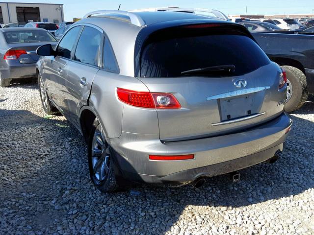 JNRBS08W04X403811 - 2004 INFINITI FX45 GRAY photo 3