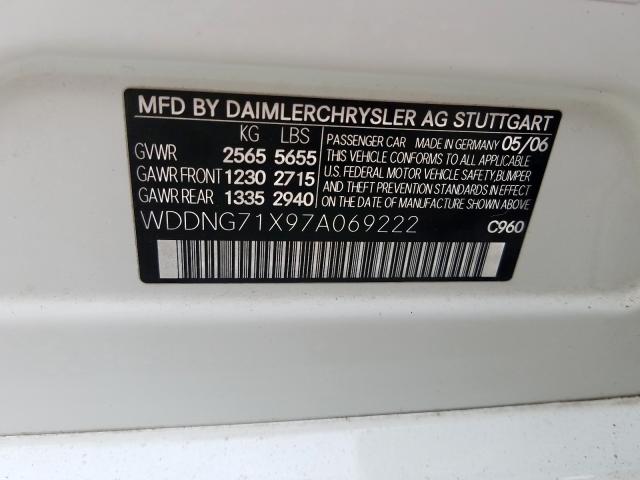 WDDNG71X97A069222 - 2007 MERCEDES-BENZ S 550  photo 10