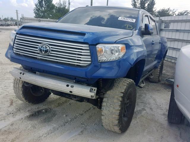 5TFAW5F17GX498179 - 2016 TOYOTA TUNDRA CRE BLUE photo 2