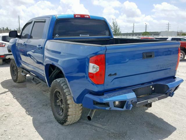 5TFAW5F17GX498179 - 2016 TOYOTA TUNDRA CRE BLUE photo 3