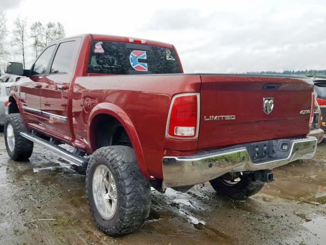 3C63R3FL3EG209328 - 2014 RAM 3500 LONGH MAROON photo 3