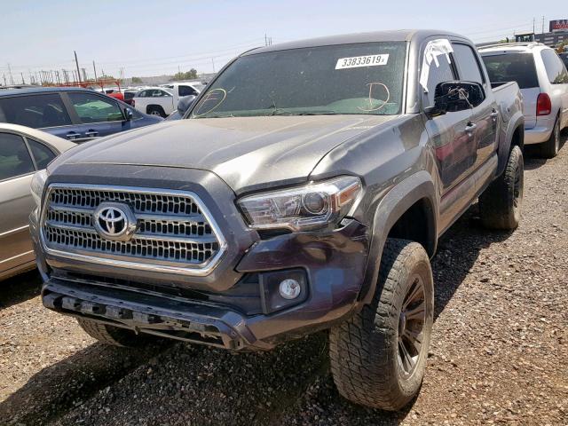 3TMCZ5ANXHM078899 - 2017 TOYOTA TACOMA DOU CHARCOAL photo 2