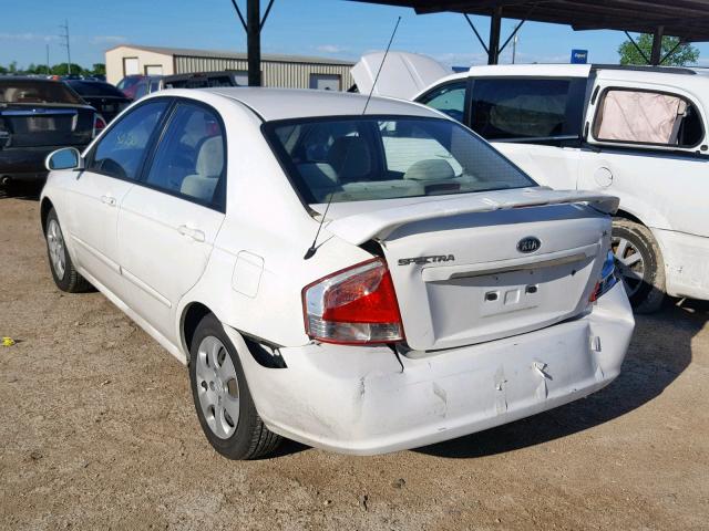 KNAFE221X95610479 - 2009 KIA SPECTRA EX WHITE photo 3