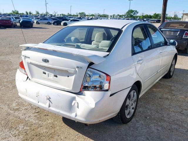 KNAFE221X95610479 - 2009 KIA SPECTRA EX WHITE photo 4