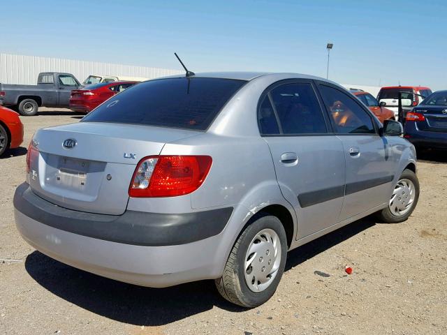 KNADE123266137329 - 2006 KIA RIO SILVER photo 4