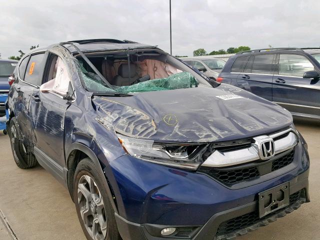 7FARW1H80JE026255 - 2018 HONDA CR-V EXL BLUE photo 1