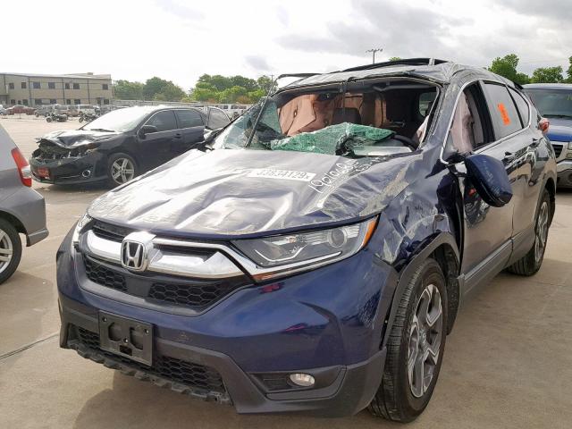 7FARW1H80JE026255 - 2018 HONDA CR-V EXL BLUE photo 2