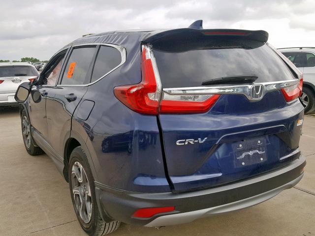 7FARW1H80JE026255 - 2018 HONDA CR-V EXL BLUE photo 3