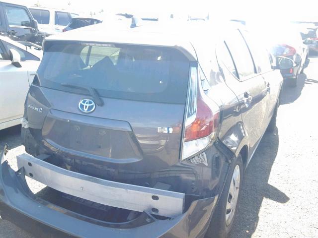 JTDKDTB38F1090507 - 2015 TOYOTA PRIUS C GRAY photo 4