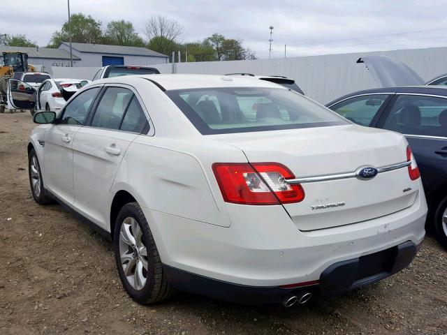 1FAHP2EW6AG126434 - 2010 FORD TAURUS SEL WHITE photo 3