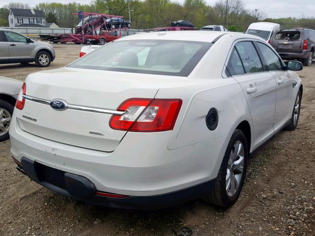 1FAHP2EW6AG126434 - 2010 FORD TAURUS SEL WHITE photo 4