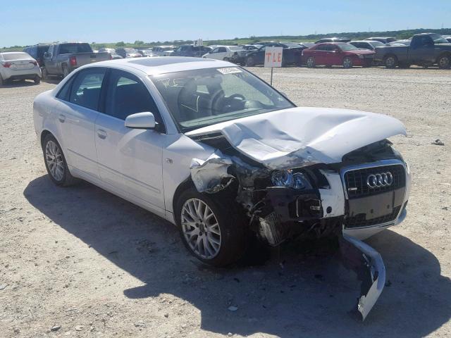 WAUAF78E18A153260 - 2008 AUDI A4 2.0T WHITE photo 1