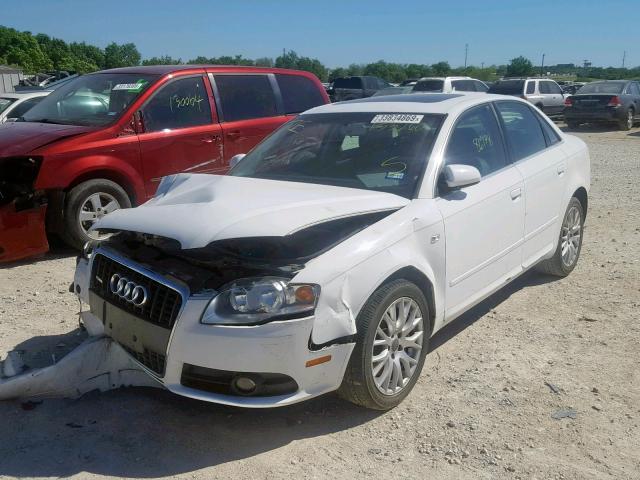 WAUAF78E18A153260 - 2008 AUDI A4 2.0T WHITE photo 2