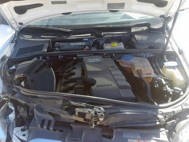 WAUAF78E18A153260 - 2008 AUDI A4 2.0T WHITE photo 7