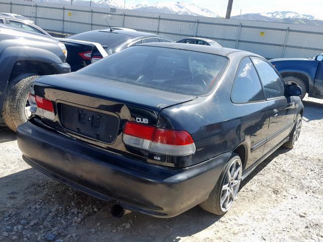 1HGEJ6128XL041900 - 1999 HONDA CIVIC DX BLACK photo 4