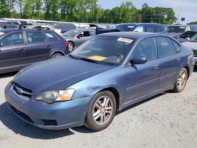 4S3BL616757203004 - 2005 SUBARU LEGACY 2.5 BLUE photo 2