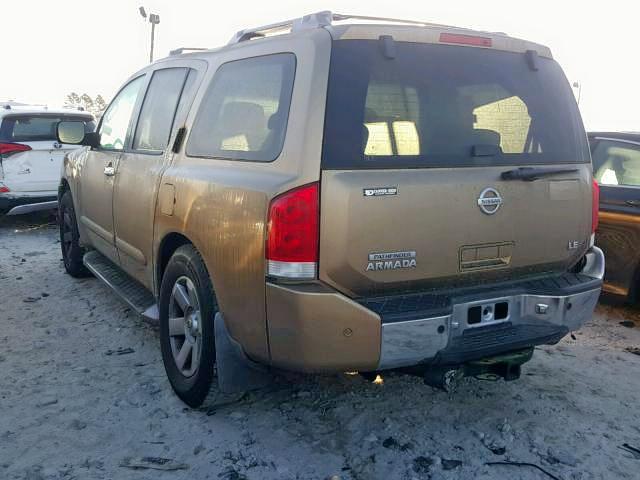 5N1AA08AX4N708176 - 2004 NISSAN ARMADA SE GOLD photo 3