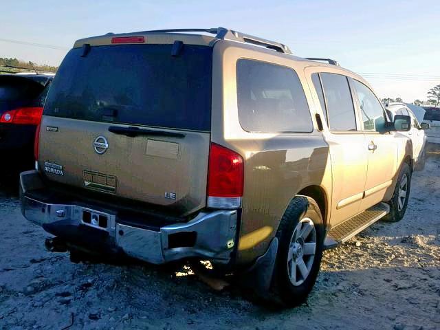 5N1AA08AX4N708176 - 2004 NISSAN ARMADA SE GOLD photo 4