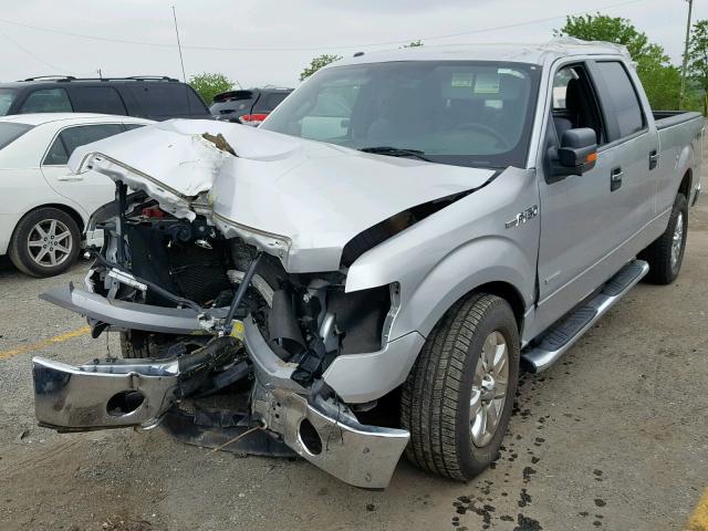 1FTFW1ET5DFD61289 - 2013 FORD F150 SUPER SILVER photo 2