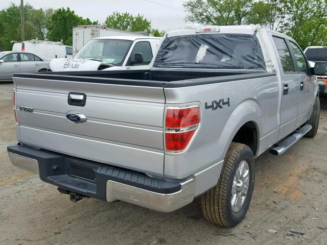 1FTFW1ET5DFD61289 - 2013 FORD F150 SUPER SILVER photo 4