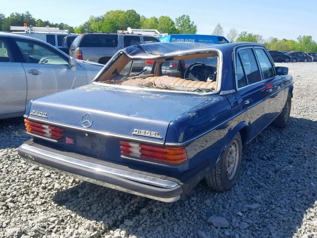 WDBAB23A9DB371004 - 1983 MERCEDES-BENZ 240 D BLUE photo 4