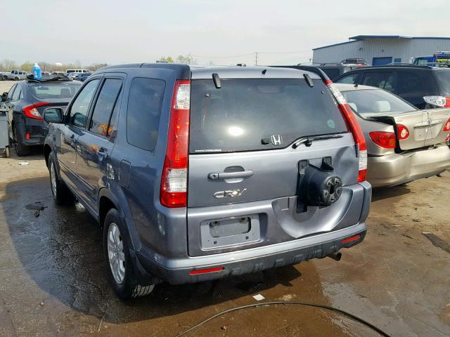 JHLRD78986C019056 - 2006 HONDA CR-V SE BLUE photo 3