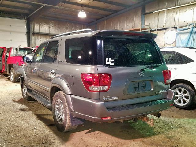 5TDBT48A85S238204 - 2005 TOYOTA SEQUOIA LI GRAY photo 3