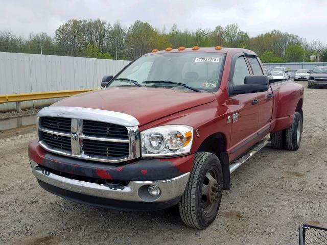 3D7MX48A67G847683 - 2007 DODGE RAM 3500 S RED photo 2