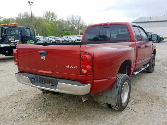 3D7MX48A67G847683 - 2007 DODGE RAM 3500 S RED photo 4