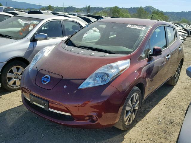 1N4BZ0CP9GC311643 - 2016 NISSAN LEAF SV RED photo 2