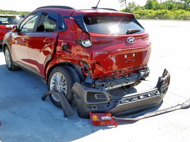 KM8K6CAAXJU149151 - 2018 HYUNDAI KONA SEL RED photo 3