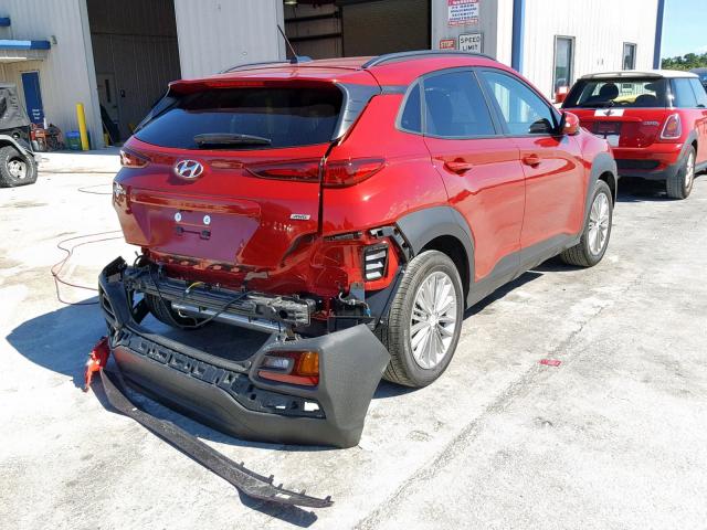 KM8K6CAAXJU149151 - 2018 HYUNDAI KONA SEL RED photo 4