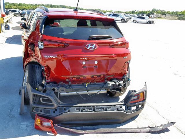 KM8K6CAAXJU149151 - 2018 HYUNDAI KONA SEL RED photo 9