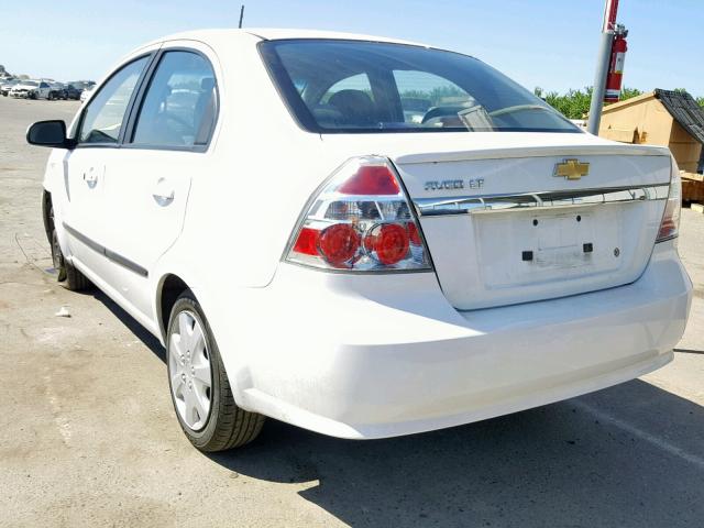 KL1TG5DE6BB247792 - 2011 CHEVROLET AVEO LT WHITE photo 3