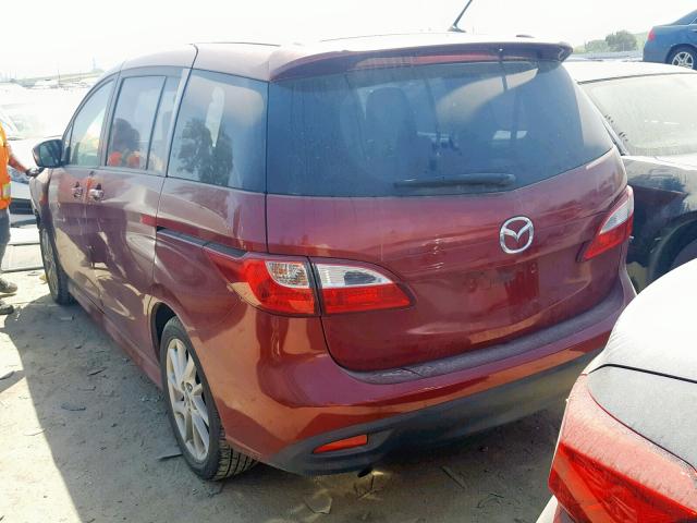 JM1CW2CL7C0132982 - 2012 MAZDA 5 RED photo 3