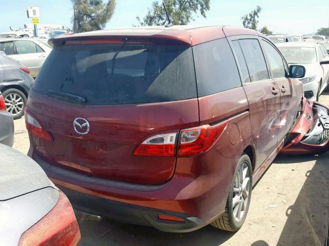 JM1CW2CL7C0132982 - 2012 MAZDA 5 RED photo 4